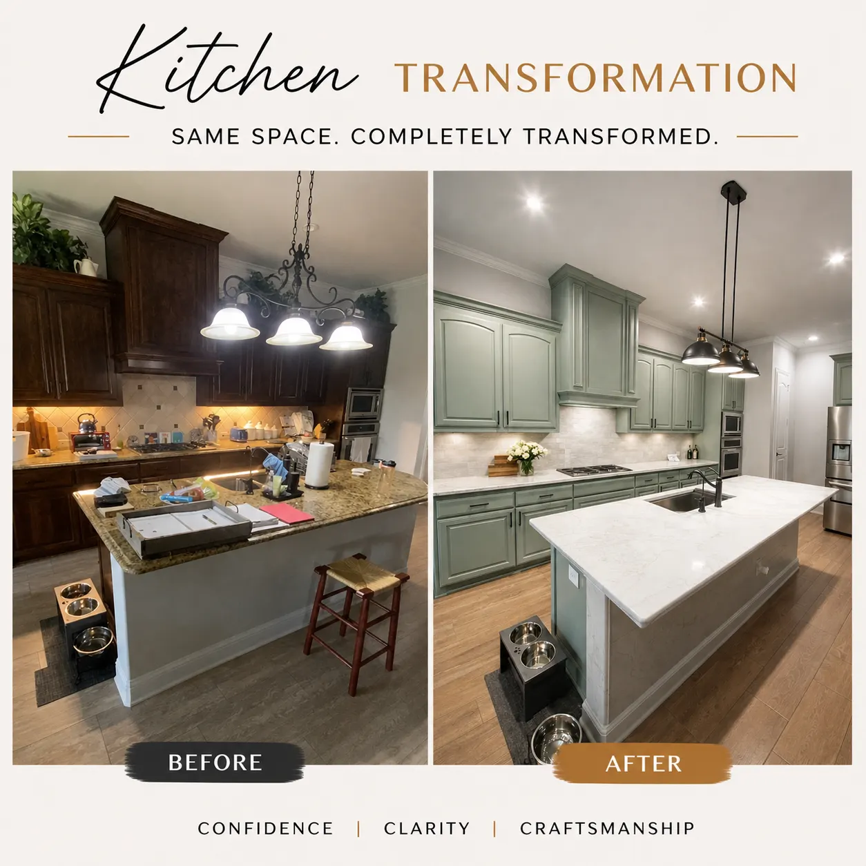 Kitchen remodel with custom cabinetry